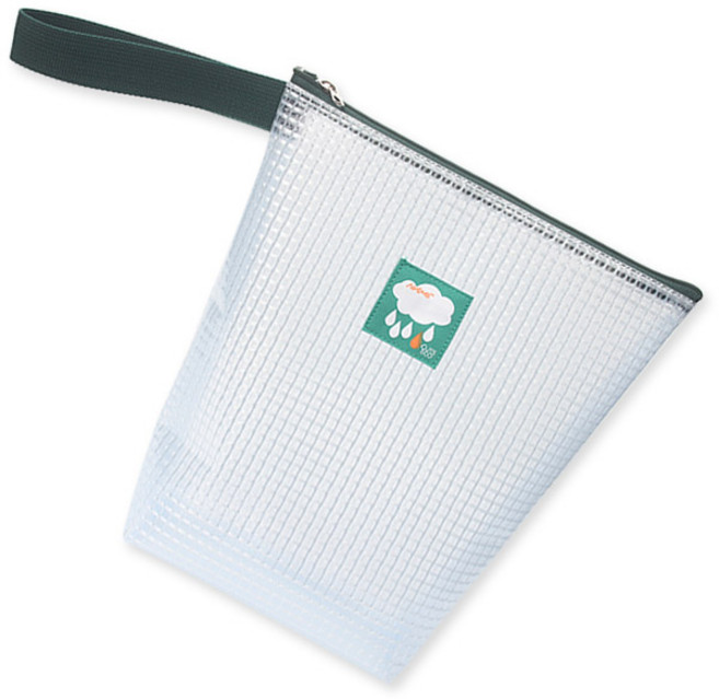 큐트에코 NEW 투명 방수 네임 라벨 보냉 파우치 튤립, 그린