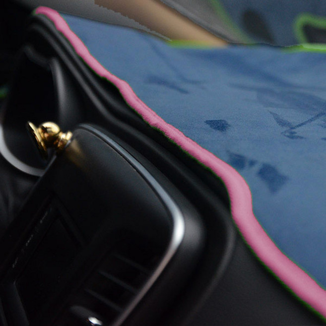 블랙라벨 샤무드 대쉬보드커버 블루 + 핑크, 올뉴SM7 2012년~2015년(센터 유), 삼성