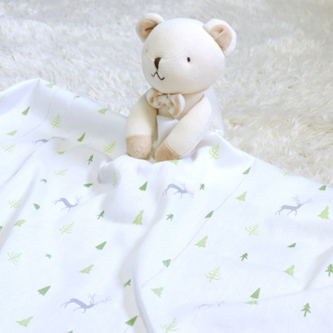 오즈맘 핸드메이드 순면 유아 여름 블랭킷, 사슴