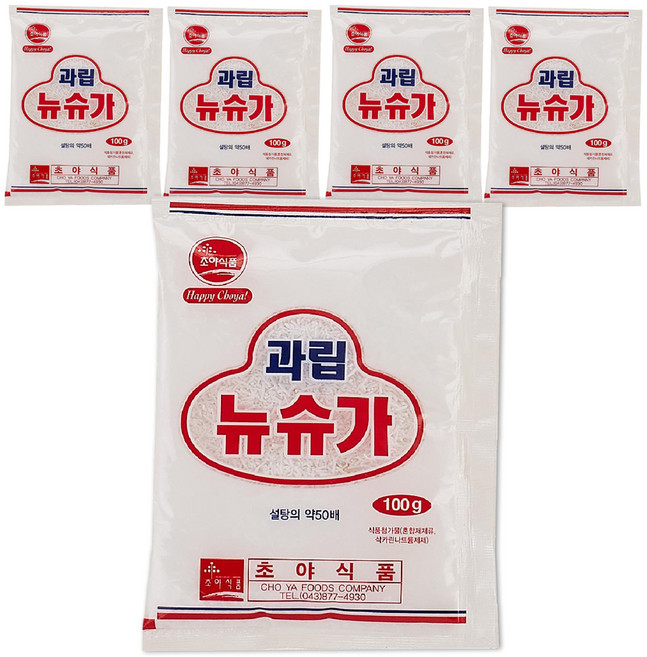 초야식품 과립 뉴슈가, 100g, 5개