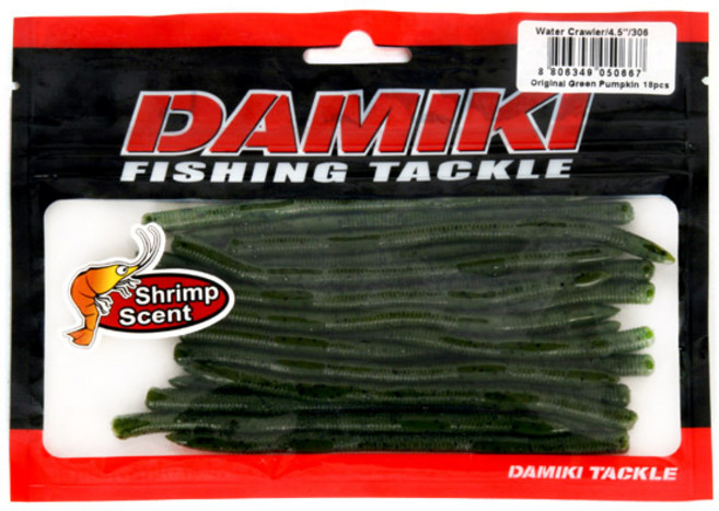 다미끼 워터 크로울러 웜 루어, 306 ORIGINAL GREEN PUMPKIN, 2.3g, 1개