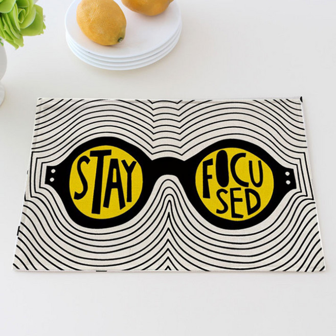 이코디 옐포인트 TM 테이블매트, 선글라스, 42 x 32 cm