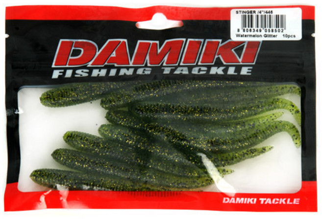 다미끼 스팅거 4인치 루어 10p, 446 WATERMELON GLITTER, 6.2g, 10개