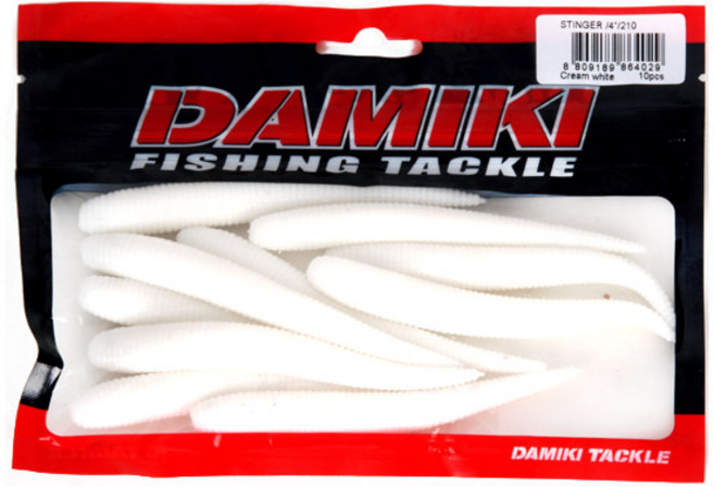 다미끼 스팅거 4인치 민물루어미끼 세트, 210CREAMWHITE, 6.2g, 10개