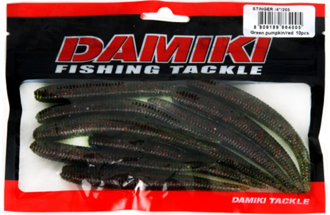 다미끼 스팅거 4인치 루어미끼 10p, 205 GREEN PUMPKIN RED, 6.2g, 1세트 - 쿠팡