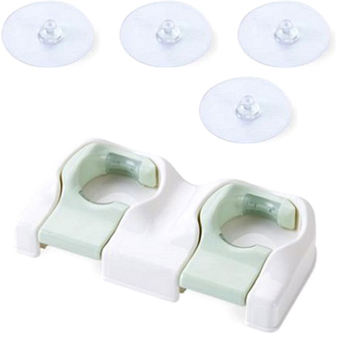 영그린 2단 접착식 청소도구 걸이 2p + 접착후크 4p, 그린, 1세트