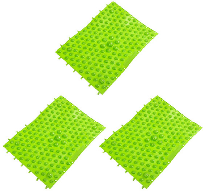 에이비엠코리아 조립식 발지압매트, 3개, 그린