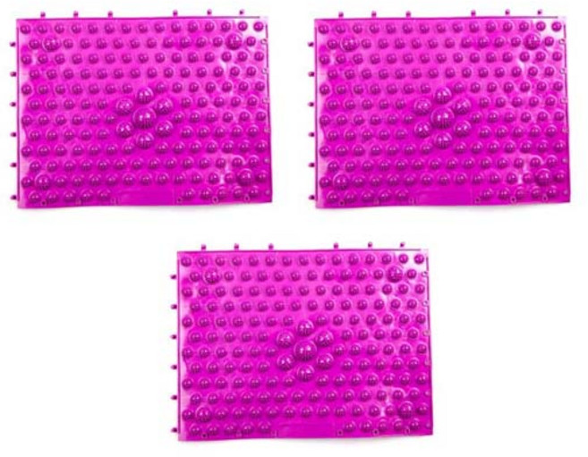 ABM 조립식 발지압매트, 3개, 퍼플