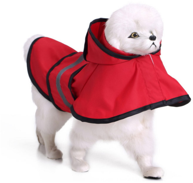 펫나인 반려동물 반사광 망토우비, 레드, 1개