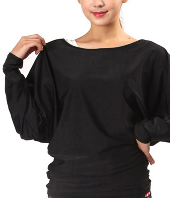 더시럽 여성용 비욘 가오리핏 래쉬가드, 블랙