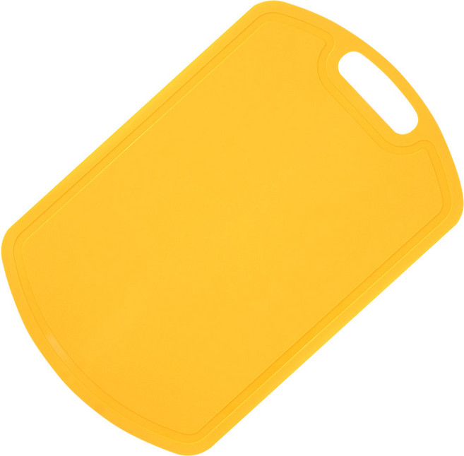 애슬라 항균 TPU 이유식도마 손잡이형, 옐로우, 1개
