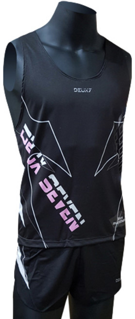 듀스세븐 마라톤 경기복세트 슬림핏 고급형 MT6040, 핑크블랙허니