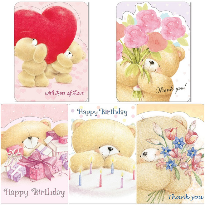 홀마크 곰돌이 생일축하 감사 카드 5종 세트, 2