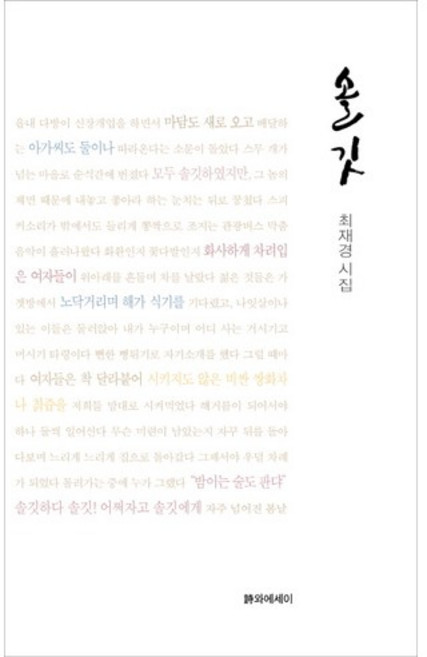 솔깃:최재경 시집, 시와에세이, 최재경 저