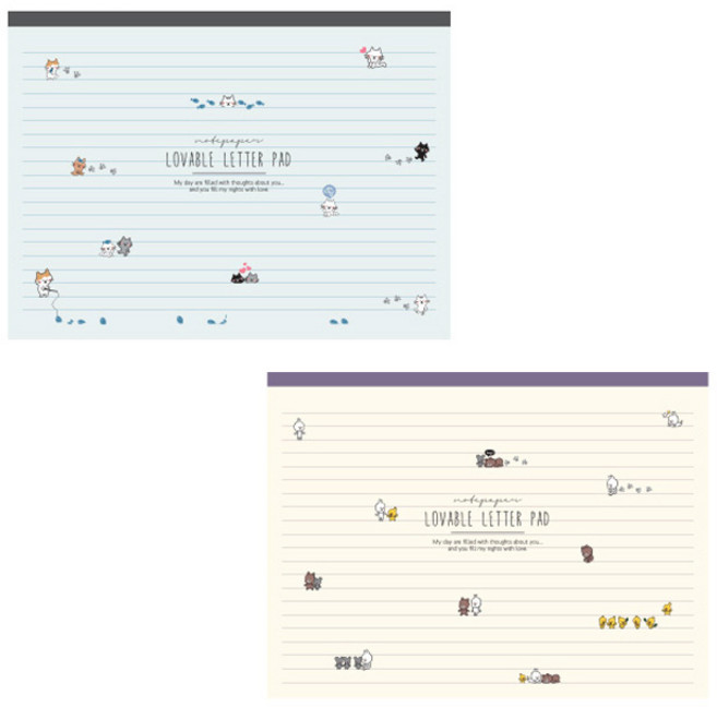 톡톡팬시 3000 러버블 가로스타일 패드 편지지, 랜덤 발송, 2개