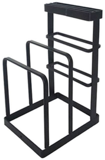 리빙듀오 심플 칼 도마 정리대, 블랙, 1개