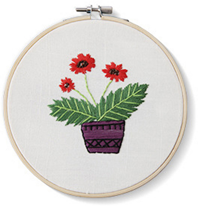 이지자수 DIY 패키지, 미니화분, 1세트