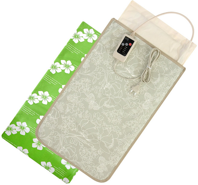 스템코리아 황토 옥 찜질기 민트 플라워 + 커버 그린, VHP-S621