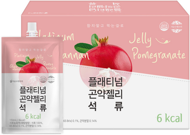 더순수렛츠미 플래티넘 곤약젤리 석류, 150ml, 10개