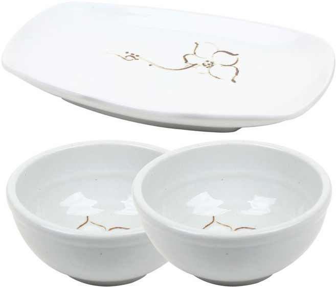 예인도예 목련 2인 디저트 티타임 세트 B, 혼합 색상, 1세트