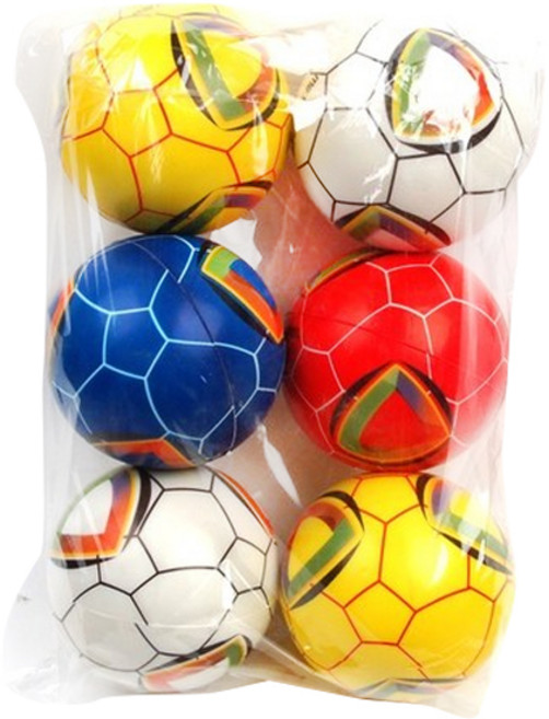 월드컵 소프트 스펀지 축구공 6p세트 랜덤발송, 혼합 색상, 1개