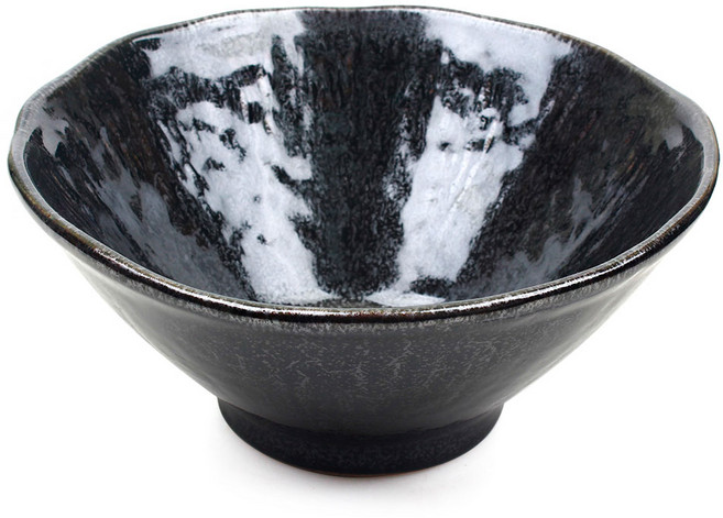 예인도예 흑 면기 대 21.7 x 9.4 cm, 혼합 색상, 1개