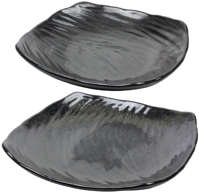 예인도예 흑 사각 접시 2p 세트, 1세트