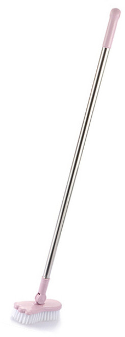 블럭마트 강모 타일 브러쉬 바닥솔, 핑크, 1개