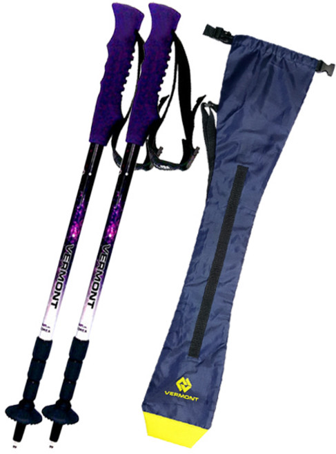 버먼트 디바 경량 4단 등산스틱 2p + 시코 스틱 파우치, 네이비, 1개