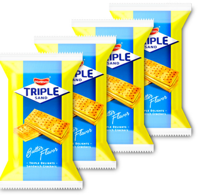 모네스코 트리플 샌드 버터향 비스킷, 120g, 4개입