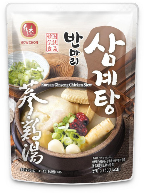 하우촌 반마리 삼계탕, 570g, 1개