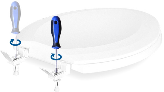 모아시스템즈 하드 변기커버 중형 O자형 상부체결형, 1개