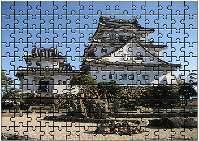 다모아 시험관퍼즐 기시와다의성, 150피스, 혼합 색상, 1개