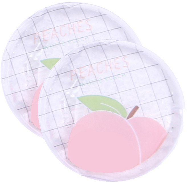 노브랜드 휴대용 미니 원형 쿨매트, 화이트복숭아, 2개