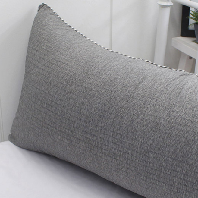 베드앤데코 쿨스킨 선염시어서커 등쿠션 솜포함, 챠콜