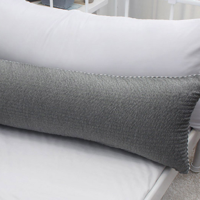 베드앤데코 쿨스킨 선염시어서커 바디필로우 솜포함, 챠콜