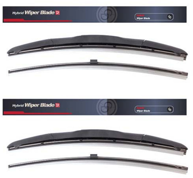 카다누리 본품 2p + 리필고무 2p 하이브리드 와이퍼 세트, 1세트