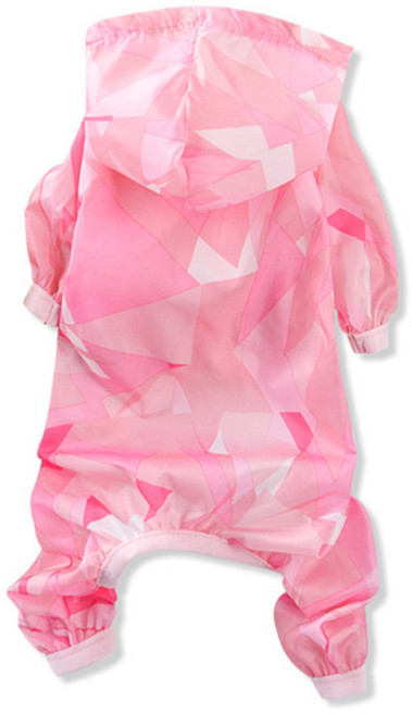 비케이 반려견 대리석패턴 비옷, 핑크, 1개