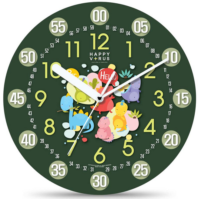 HAPPYVIRUS 어린이 교육용 벽시계, 2153헬로우베이비