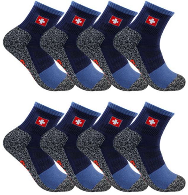 스위스밀리터리 남성용 기능성 안전화 중목양말 SM-R12 8p