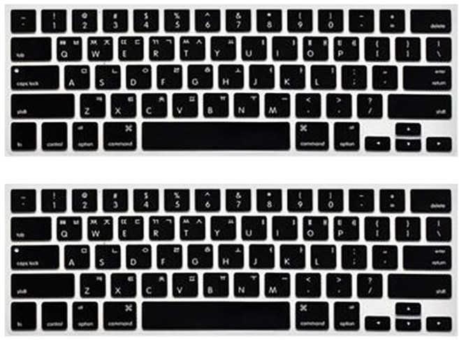 뉴비아 뉴맥북전용 13인치 터치바 키스킨, 블랙, 2개