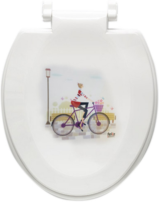 데코즈인 펠리즈 하드타입 변기커버, 화이트, 1개