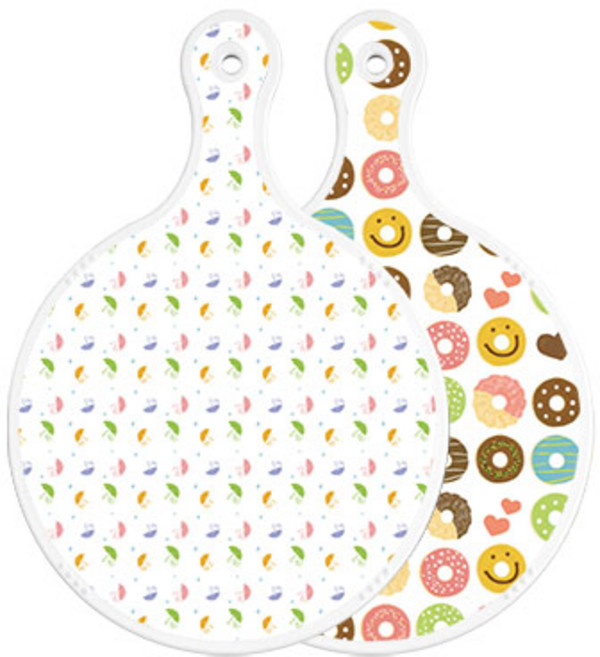 로엠디자인 양면 원형 서빙도마 우산, 도넛, 1개