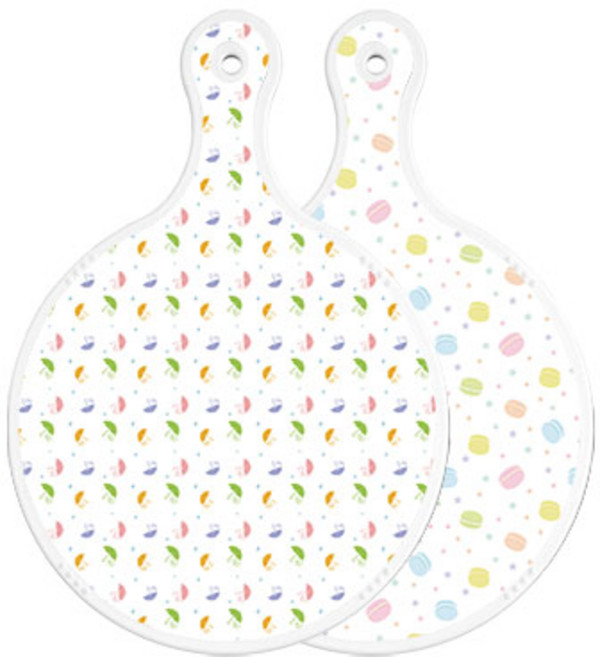 로엠디자인 양면 원형 서빙도마 우산, 마카롱, 1개