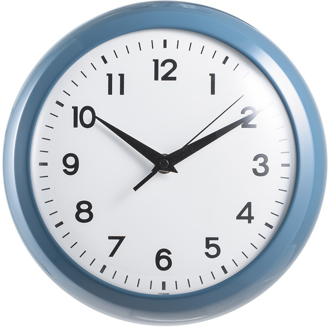 오리엔트 레트로 인테리어 메탈 벽시계 OT849B, 블루