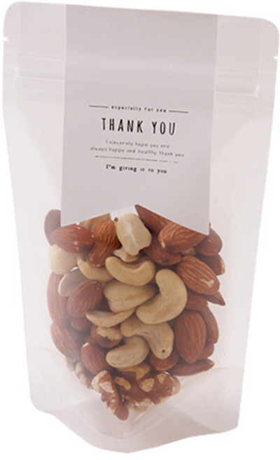 봄91화이트 땡큐 투명 지퍼스탠드 기프트세트 10 x 17 cm, 25세트