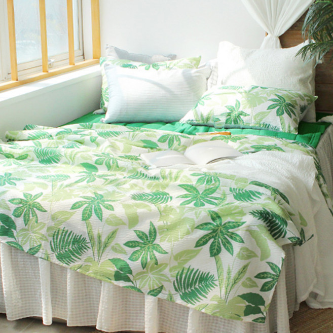 바자르 오썸머 시어사커 여름 이불세트 홑이불 + 베개커버