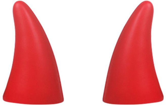 카템 자동차 3D 입체 스티커 악마뿔, Red, 2개