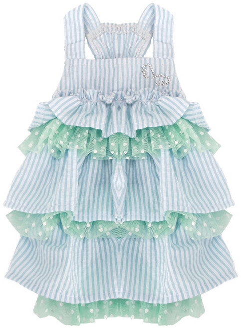 퍼피엔젤 반려견 눈꽃 캉캉 드레스, 692 BLUE, 1개