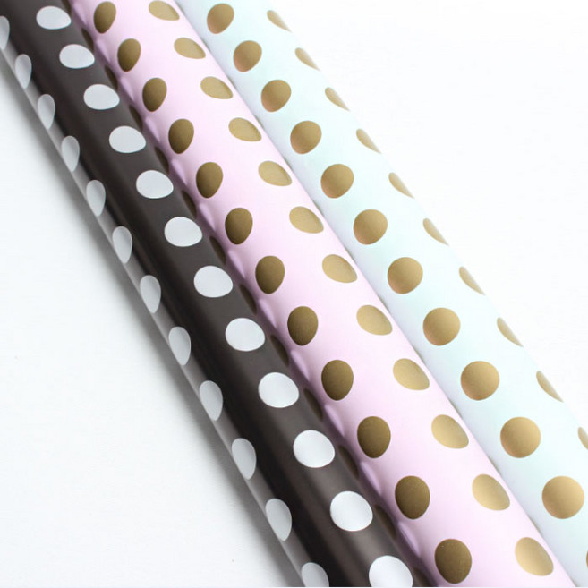 도트포장지 민트 4p + 핑크 4p + 블랙 4p, 혼합 색상, 1세트